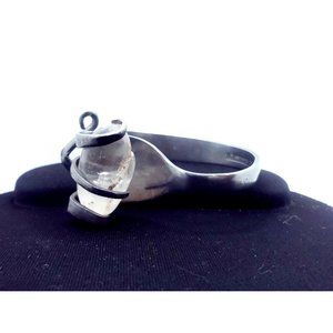 Fork Bracelet - stainless steel quartz crystal cuff bracelet
